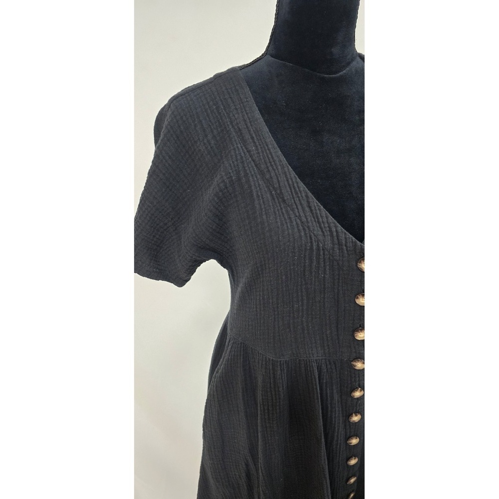 Madewell Lightspun women S button front midi dress gauzy, pockets, lagenlook - Picture 5 of 8